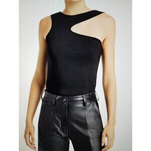 n:PHILANTHROPY Womens Yvonne Asymmetric Cotton Muscle Tank Top Shirt Size S